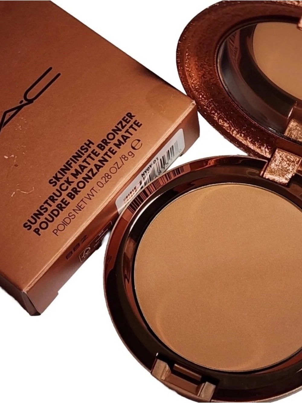 MAC Skinfinish Sunstruck Matte Bronzer LIGHT GOLDEN Full Size 8g NEW AUTHENTIC! - Picture 3 of 8